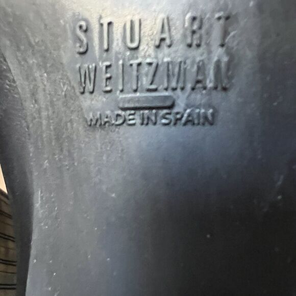 Stuart Weitzman Black Leather Flared Fashion Ankle Boots Elastic Shaft Women 6.5 - Picture 13 of 16